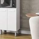 Ver imagem 4 de Armário Paneleiro Mara para Cozinha com 4 Portas Cor Branco Moblis 1701 - Branco
