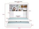 Ver imagem 3 de Jogo de Quarto Solteiro Chiara 4 Peças - Roupeiro 2 portas, Módulo Aéreo e Cama com Auxiliar - Phoen