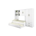 Ver imagem 2 de Jogo de Quarto Solteiro Chiara 4 Peças - Roupeiro 2 portas, Módulo Aéreo e Cama com Auxiliar - Phoen