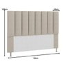 Cabeceira Estofada Cama Box Solteiro 90 cm Carla Suede Bege - 2