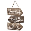 Ver imagem 1 de Placa Indicativa para Decoração Casal Amor Quarto Frases