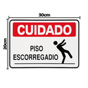 Ver imagem 2 de Combo 3 Placas De Sinalização Cuidado Piso Escorregadio 30x20 Acesso - S-227 F9e