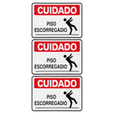 Ver imagem 1 de Combo 3 Placas De Sinalização Cuidado Piso Escorregadio 30x20 Acesso - S-227 F9e
