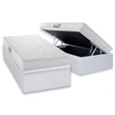 Ver imagem 1 de Cama Box Baú Solteiro: Colchão Ortopédico Herval Ag65 Frontier + Base Crc Linhão White (88x188)