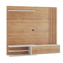 Ver imagem 2 de Painel para Tv até 60 Polegadas 1 Porta Basculante 4 Prateleiras Armani Mel/off White - Casa Giulia