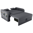 Ver imagem 4 de Sofá Cama com Baú Gorteen Veludo Cinza
