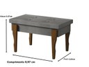 Ver imagem 4 de Recamier Calçadeira Banco Puff Captonê Pés Madeira 0,97 Espanha:cinza