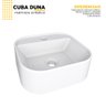 Cuba Pia Mármore Sintético Para Banheiro Lavabo Sobrepor Retangular Duna - 3