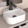 Cuba Pia Mármore Sintético Para Banheiro Lavabo Sobrepor Retangular Duna - 1