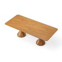 Ver imagem 2 de Mesa de Jantar Retangular de Madeira Dubai 240cm X 110cm Champagne