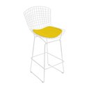 Ver imagem 2 de Kit 2 Banquetas Bistrô Bertoia Branca D60 com Assento Amarelo