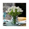 10 Unidades Buque de Tulipas Branca Real Ao Toque Premium - 3