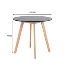 Ver mais imagens de Conjunto Mesa Leda Tampo Redondo 90cm + 4 Cadeiras Zara Modernas & Sofisticadas em Linho Marfim