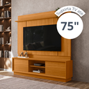 Ver imagem 7 de Estante para TV e Home Theater até 75 Polegadas 183,5CMX186,5cm 2 Portas Siena Marrom Cinamomo