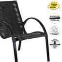 Ver imagem 2 de 4 Cadeiras para Área Externa Fibra Sintética e Mesa de Centro Garden em Alumínio Pintado - Preta