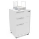 Ver imagem 7 de Gaveteiro Organizador de Mesa 3 Gavetas com Rodinhas e Chave Faria Lima Branco