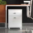 Ver imagem 2 de Gaveteiro Escritório 2 Gavetas com Rodinhas Faria Lima Branco