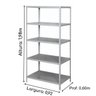 Estante de Aço com 05 Bandejas 60 Cm (22/18) - 1,98x0,92x0,60m - Cinza - Sa - 16018 - 3