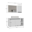 Ver imagem 3 de Conjunto Gabinete Banheiro Virtus 80cm - Gabinete + Cuba + Espelheira Branco Inteiro