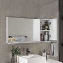 Ver imagem 4 de Conjunto Gabinete Banheiro Virtus 80cm - Gabinete + Cuba + Espelheira Branco Inteiro