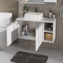 Ver imagem 6 de Conjunto Gabinete Banheiro Virtus 80cm - Gabinete + Cuba + Espelheira Branco Inteiro