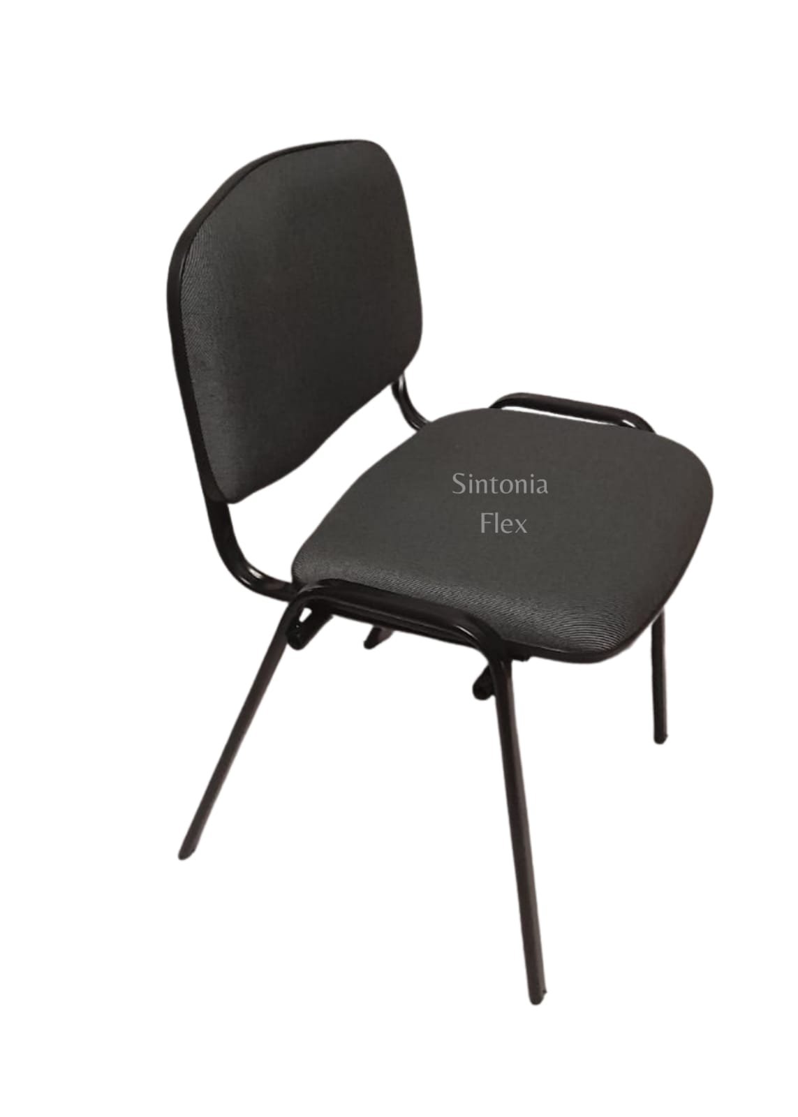 Cadeira Prisma Iso Desmontável Estofado para Recepção Igreja Recepção Escritório Cor Cinza - 2