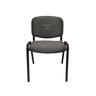 Cadeira Prisma Iso Desmontável Estofado para Recepção Igreja Recepção Escritório Cor Cinza - 1