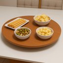 Ver imagem 3 de Centro de Mesa Prato Giratório Tábua 70cm Mel