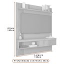 Ver imagem 3 de Painel para Tv Cristal 150cm Fendi/havana - Sallar Home