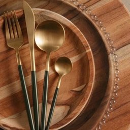 Jogo Faqueiro Kyoto Wolff 24 Peças Aço Inox Dourado e Oliva - 3
