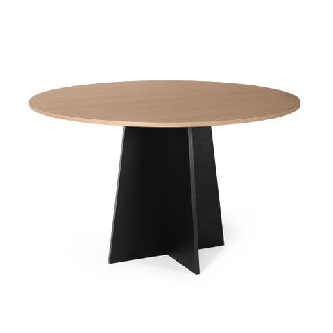 Mesa de Jantar Redonda 120cm 6 Lugares Isabela MDF Jade e Preto - Straub Web