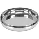 Ver imagem 1 de Centro Mesa Fruteira Decorativo com Pe em Madeira Home&co Inox 14x27x27cm Prata