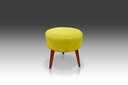 Ver imagem 1 de Puff Redondo Luxo Dany Suede Amarelo - Pandora Decor