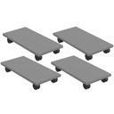 Ver imagem 1 de Kit 04 Suportes Para Cpu Com Rodízios Cyber L03 Cinza - Lyam Lyam Decor