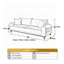 Ver imagem 2 de Sofá Fixo Orfeu 2 Lugares Luxo 160cm Castellar Móbile Bege