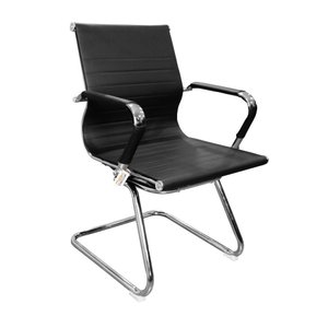 Cadeira Escritório Locutor Fixa Esteira Eames Preto