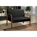 Ver imagem 4 de Sofa Anita 2 Lugares 108cm Preto Corino Contemporaneo Fixo Pequeno Bella Decor