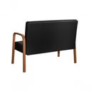 Ver imagem 2 de Sofa Anita 2 Lugares 108cm Preto Corino Contemporaneo Fixo Pequeno Bella Decor