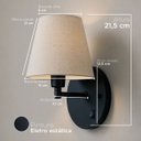 Ver imagem 3 de Luminaria de Parede Arandela Premium Base Redonda Interruptor e Cúpula Algodão Pequena