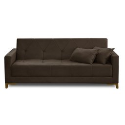 Sofá Cama 3 Lugares 2,00m Aurora Suede Adonai Estofados - 7