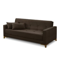Sofá Cama 3 Lugares 2,00m Aurora Suede Adonai Estofados - 4