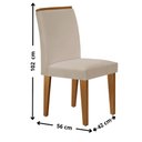 Ver imagem 4 de Conjunto Mesa de Jantar 120cm com 4 Cadeiras Estofadas Multimóveis Crrft-CON044 Madeirado/Creme