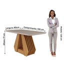 Ver imagem 6 de Conjunto Sala de Jantar Mesa Agata 130x80 cm e 4 Cadeiras Fernanda Cimol Nature/Off White/Madeira/
