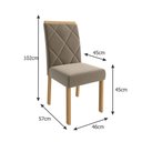 Ver imagem 7 de Conjunto Sala de Jantar Mesa Agata 130x80 cm e 4 Cadeiras Fernanda Cimol Nature/Off White/Madeira/