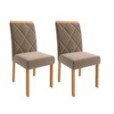 Ver imagem 3 de Conjunto Sala de Jantar Mesa Agata 130x80 cm e 4 Cadeiras Fernanda Cimol Nature/Off White/Madeira/