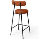Ver imagem 7 de Kit 06 Banquetas Baixa para Cozinha Sala de Jantar Bancada Milão L02 Tecido Terracota - lyam decor L