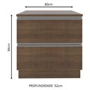 Ver imagem 3 de Balcão Glamy 80cm 2 Gavetas Rustic Madesa