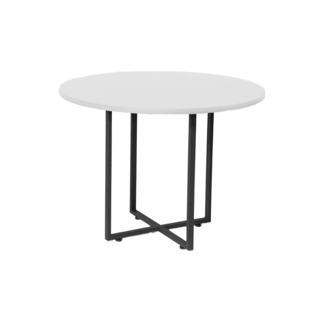 Mesa Redonda 100cm de Diâmetro Modelo Industrial Branca