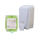 Ver imagem 1 de Kit Dispenser Saboneteira Refil Espuma Branco/cristal + Sabonete Liquido Espuma 800ml Elisa Plus - e