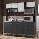 Ver imagem 1 de Cozinha Compacta 8 Portas 2 Gavetas 4 Nichos Donna 